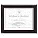 DAX Solid Wood Award/Certificate Frame, 8.5 x 11 Inches, Black with Walnut Trim (N19881BT)