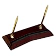 DACASSO Two-Tone Leather Double Pen Stand (Gold)