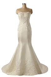 Sexy Strapless Applique Mermaid  Dress with a Cathedral Train 