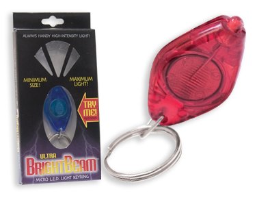 Bright Beam Micro L.e.d. Light Keyring Flashlight!
