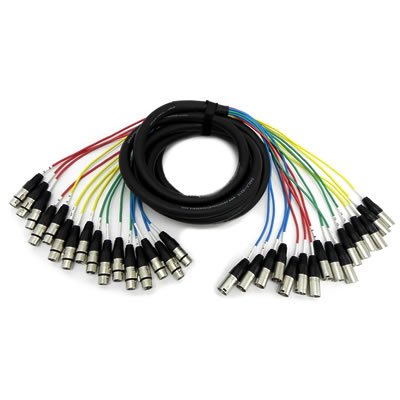 Best Price Seismic Audio - 16 Channel XLR Snake Cable - 15 Feet Long - Pro Audio Snake for Live Live, Recording, Studios, and Gigs - Patch, Amp, Mixer, Audio Interface 15'