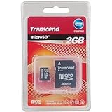 Transcend 2 GB microSD Flash Memory Card TS2GUSD