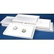 6 Jewelry Showcase Display Travel Tray White Stackable