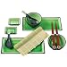 11 Piece Japanese Dinnerware Set w/ Sushi Mat Blueberry