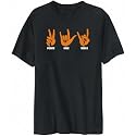 T-Shirt Mens Black " PEACE Love Turkmenistan - Hand SIgns " Countries