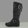 MERGE Women's Flat Winter Dress Boots Charcoal