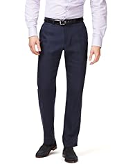 Savile Row Inspired Pure Linen Flat Front Trousers