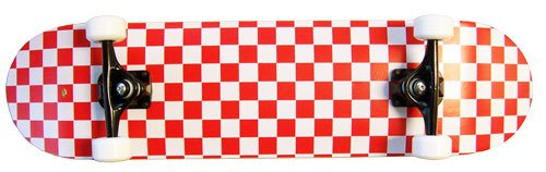 PRO Skateboard Complete Pre-Built CHECKER PATTERN 7.75"