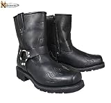 Women's Advanced Xelement Short Harness Black Flame Motorcycle Boots - Size : 9