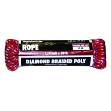 Rope King DBP-1450 Diamond Braided Poly Rope 1/4 inch x 50 feet