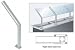 C.R. LAURENCE D999ARH0E CRL Satin Anodized D999 Series 23 Right Hand Open End Sneeze Guard Post