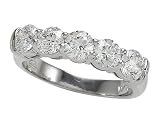1.50 cttw Diamond Round Partial Way Band LIFETIME WARRANTY