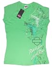 Harley-Davidson® Women's Mint Green V-Neck Henley Tank Top Tri-Eagle T-Shirt. House of Harley-Davidson® Milwaukee USA. All Cotton. R737525223
