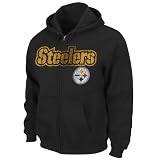 NFL Pittsburgh Steelers Touchbck III Full Zip Jacket Adult Long Sleeved Fullzip Hooded Fleece