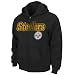 NFL Pittsburgh Steelers Touchbck III Full Zip Jacket Adult Long Sleeved Fullzip Hooded Fleece, Black, X-Large