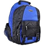iSafe Nylon Notebook Backpack - Fits up to 15.6" Notebooks (Blue/Black)