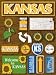 Reminisce Jet Setters Self-Adhesive Epoxy Embellishments, Kansas