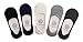 Q.T. Bamboo Men's No Show Sock Liners, Available in 5 Colors (4 Pairs to a Pack)
