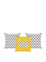 Apolena Set Funda De Cojín 3 Uds. (Amarillo/Gris/Blanco)