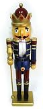 20 Metallic Wooden King With Jewels Christmas Nutcracker