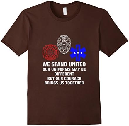 Men's We Stand United Our Uniforms Brings Us Together T Shirt Medium Brown