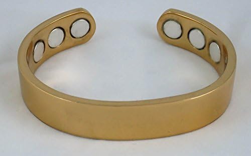 Durable Copper Bracelet - ZEUS Gold Copper Magnetic Healing Bracelet - Stylish Handcrafted 7.5" Natural Bangle with 6 Powerful Magnets for Healing Wrist Pain