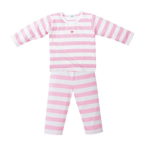 Cotton People organic M&auml;dchen Pyjama, gestreift Pyjama - M&auml;dchen, Gr. 116 (5-6 y), Mehrfar Preisvergleich
