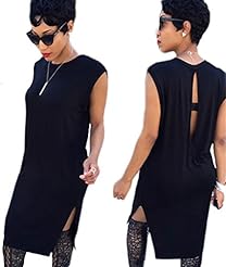 Sexy Summer Slit Sleeveless Cocktail Bodycon Dress/Evening Dress/Party Dress 