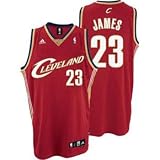 Lebron James Adidas NBA Cavaliers Red Swingman Jersey - XL