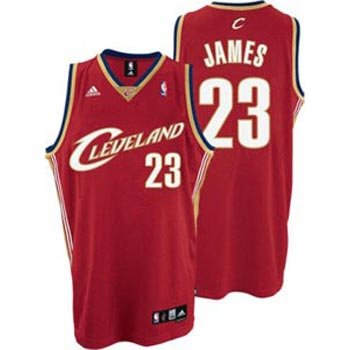 Lebron James Adidas NBA Cavaliers Red Swingman Jersey - XL