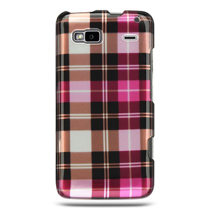 L HTC TMOBILE ANDROID G2 4G HARD PLASTIC DESIGN HOT PINK BROWN SILVER CHECKER SNAP ON CASE COVER