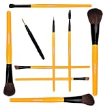 Shany Cosmetics Urban Gal Collection Brush Set (9 Piece Natural Brushes with Roll-Up Pouch), 13 Ounce