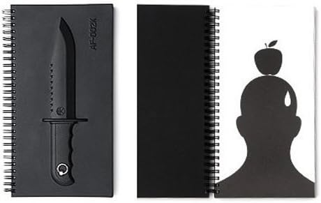 Cool Retro Black 4 Notebook Arms Weapons Personalized Black Notebook Notepad Office Gifts (Hunting knife)