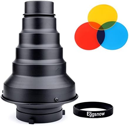 Eggsnow 50x99x248 mm Bowens Mount (Changeable) Metal Body Studio Flash Conical Snoot Light Control for Studio &amp; Outdoor Flash - Bowens Mount