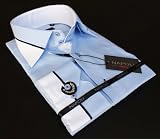 CHEMISE homme cintrée italienne napoli bleu ciel Neapolis du S au XXXL