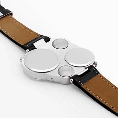 Unisex Multifunction Multi-Movement Compass Thermometer PU Band Quartz Analog Wrist Watch