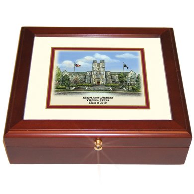 Virginia Tech Eglomise Desk Box