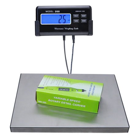 LCD AC Stainless Steel Platform Digital Precision 440lbs Postal Shipping Weight Scale for Pet Floor Bench Postal Platform Vet Animal On Sale