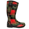 Womens Red Check Festival Wellies Wellington Ladies Boots