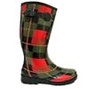 Womens Red Check Festival Wellies Wellington Ladies Boots