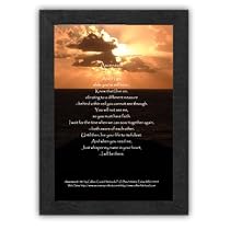 Ascension Poem Framed Prints (And If I Go Poem) with Sunset