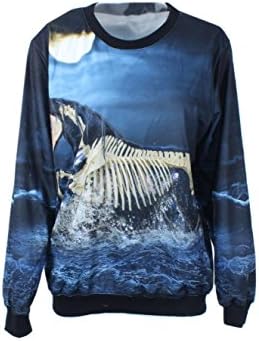 Print Pullovers Contrast Color Sweatshirt Moleton Feminino Digital Punk Star Y