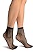 LissKiss Black Thick Mesh Socks Ankle High - Socks