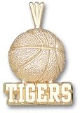 Memphis Tigers Solid 10K Gold ''TIGERS'' Basketball Pendant