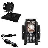 Samsung SGH-i550w Auto Bean Bag Dash Holder with Car Charger - Uses Gomadic TipExchange