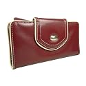 Kenneth Cole Leather Retro Womens Clutch Wallet w/ Piping - Choice of Colors