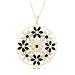 Yellow Gold Plated Sterling Silver Sapphire and Diamond Accent Flower Pendant, 18"