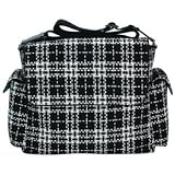 OiOi Woolen Check Messenger Diaper Bag
