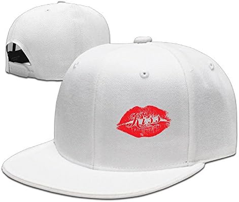 Red Lipstick Sexy Red Lips Kiss Fitted Flat Brim Hip-hop Baseball Cap