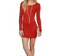 Sexy Backless Fitted Acrylic Long Sleeves Bodycon Dress/Club Dress 